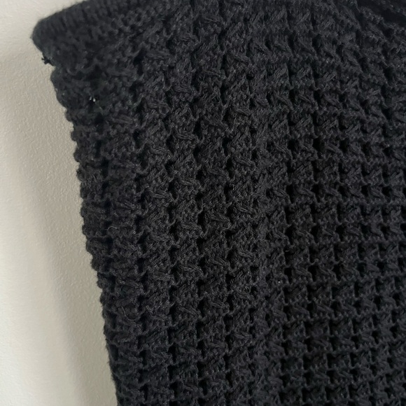GAP Black Crochet Knit Bodycon Mini Dress - Picture 4 of 6